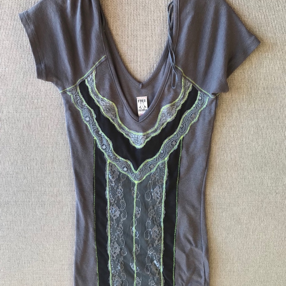 NWT $68 Free People Charcoal size M